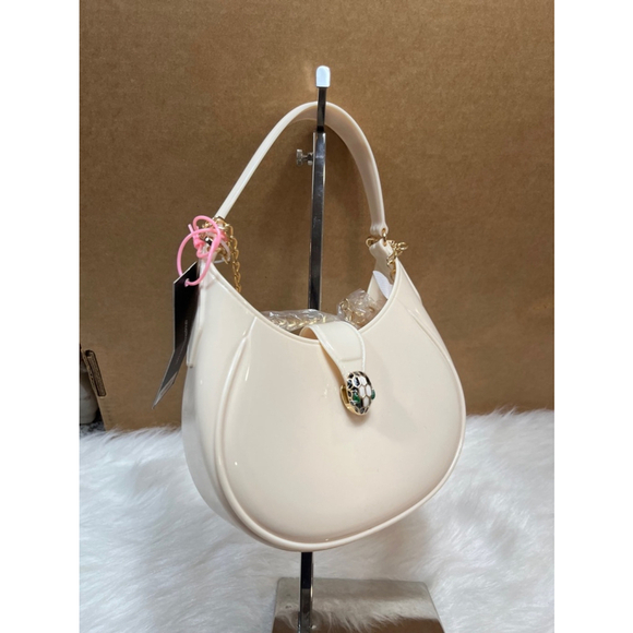 NWT Like Dreams Jelly Shoulder Bag Cream Small - Picture 3 of 9